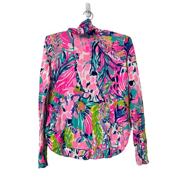Lilly Pulitzer Colorful Floral Funnel Neck Cowl Pullover Sweater Size XXSmall - Picture 5 of 7